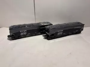 K-LINE O GAUGE DIE CAST DL&W LACKAWANNA HOPPER CAR # 84024 SET OF TWO - Picture 1 of 8