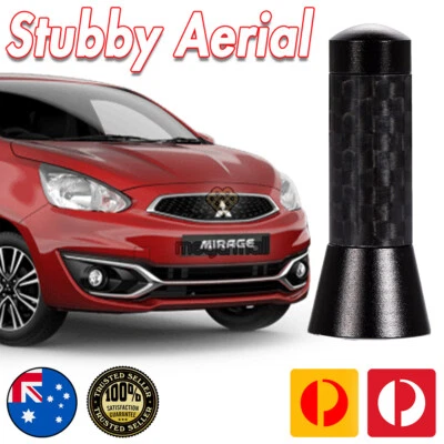 Antenna / Aerial Stubby Bee Sting for Mitsubishi Mirage Black Carbon 3.5 CM - Image 1 of 4