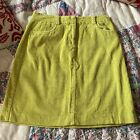 Boden 12L Corduroy Yellow Skirt Short Mini Cord