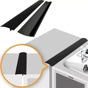 Silicone Stove Gap Covers (2 Pack), Heat Resistant Oven Gap Filler Seals Gaps - Picture 1 of 9