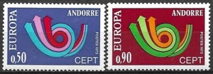 Andorra Francia 1973 Yvert 226/27 Europa CEPT montado sin montar o nunca montado en muy buen estado - Imagen 1 de 1