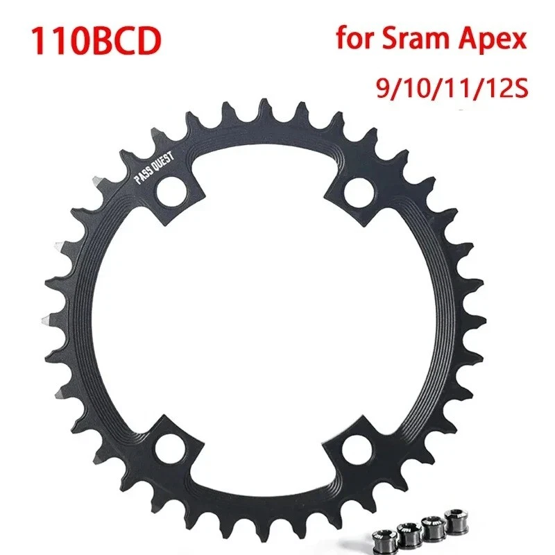 110BCD 4 Claw Sprocket Crown 36T-52T MTB Positive Negative Tooth Chainrings - Image 1 of 4