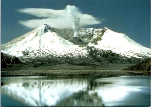 Postcard Mt St Helens Snowy Reflection in Lake Changing Landscape Washington - Picture 1 of 2