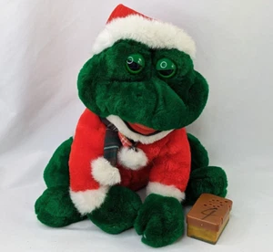 Cuddle Wit Christmas Green Frog Plush Sounds 12 Inch Stuffed Animal Toy - Picture 1 of 13