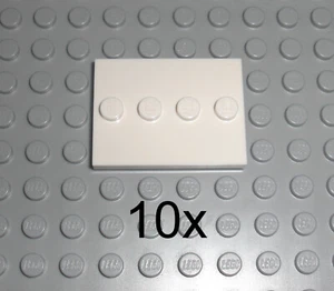 LEGO - 10x Standplatte Minifigur WEISS - Fliese 3x4 Stand Platte 6132741 88646 - Bild 1 von 1
