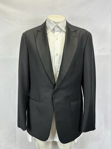 Giorgio Armani Soft Black Baroque Tuxedo Jacket 1-Bt Sz EU 50 R / US 40 R - Picture 1 of 10