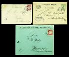 Germany Bayern Cot Of Arms 2V On 2 Covers+5Pf Postal Card Locally Used