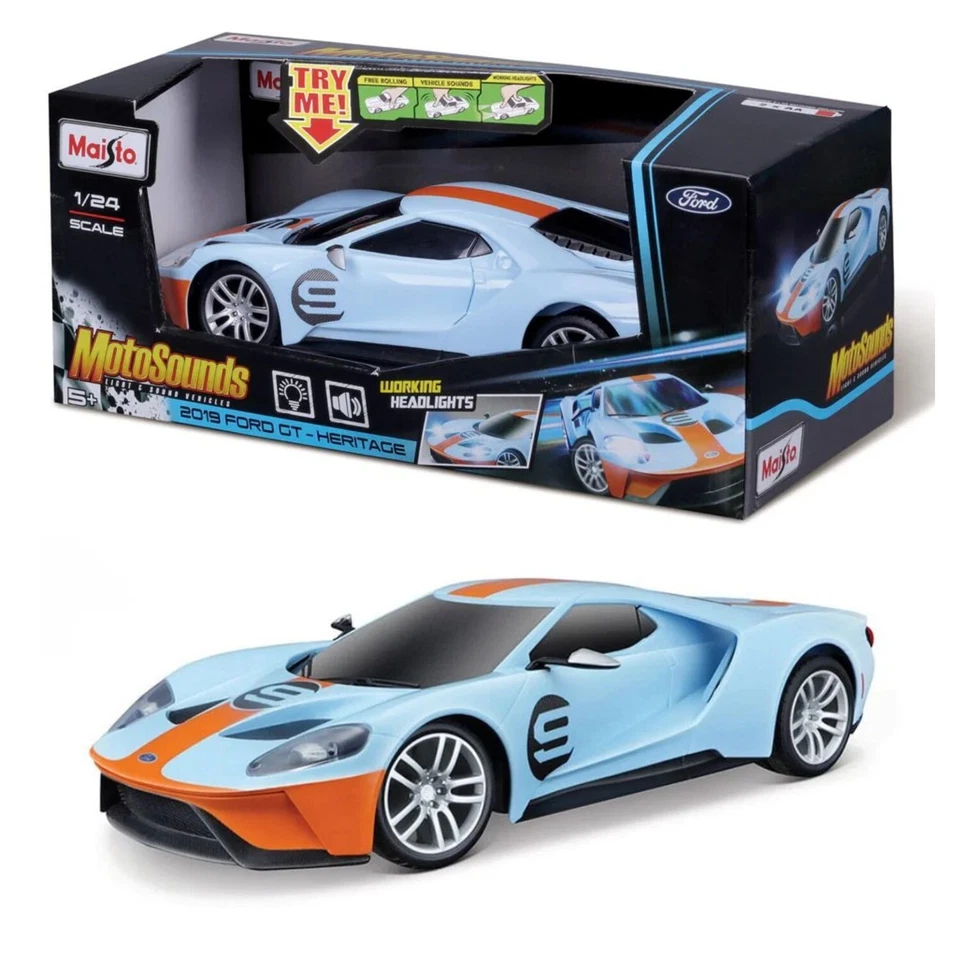 Maisto MotoSounds 2019 Ford GT Heritage in Scala 1/24 con Luce e Suono 81238 - Immagine 1 di 4