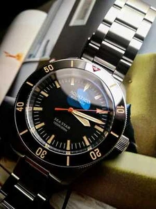 Aquatico Sea Star V2 42mm Automatic Swiss Movement Men's Diver Watch Black Dial - Picture 1 of 10