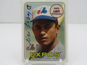 COCO LABOY 2019 TOPPS ARCHIVES 50 YEARS AUTOGRAPH! AUTO! MONTREAL EXPOS! - Picture 1 of 2