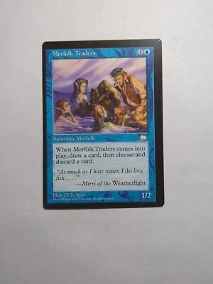MISPRINT | MISCUT MTG Merfolk Traders [Weatherlight] - Image 1 of 2