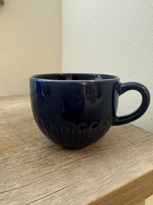 IKEA Strimmig 12 oz. Taza de café taza de gres azul Foto 1 de 4