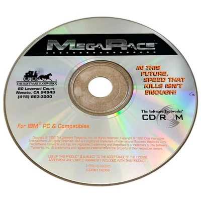 Mega Race The Penultimate PC Computer Software Disc Only Megarace 1993 Tested - Image 1 of 2