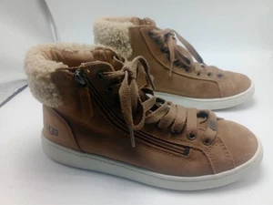 Botas UGG 1019716 de cuero castaño con cordones y cremallera para mujer talla 8 - Imagen 1 de 12