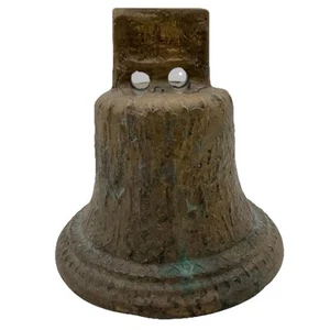 Antike schwere 10 Pfund Messing Glocke 8" hoch Mejico Mexiko rustikale Bauernhof Dekor - Bild 1 von 14