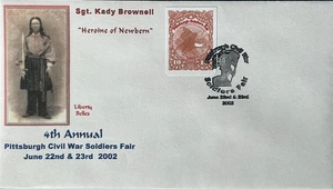 Sello de Cenicienta de la Feria del Soldado de la Guerra Civil de Pittsburgh sargento Heroína Kady Brownnell - Imagen 1 de 1