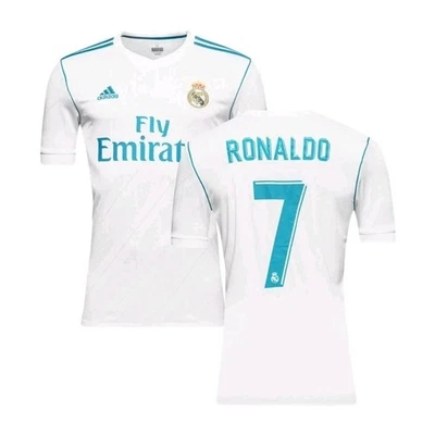 Camiseta Adidas Talla Pequeña, Ronaldo 7, Real Madrid 2017/18 local en blanco, Nueva con Etiquetas Foto 1 de 4