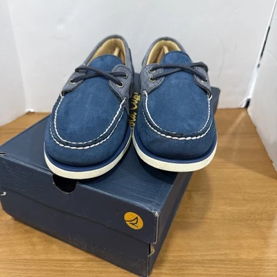 Sperry Gold Cup AO 2-eye Croc Embossed Blue Men's Sz 8.5 STS23806 Boat Shoes - Image 1 of 4