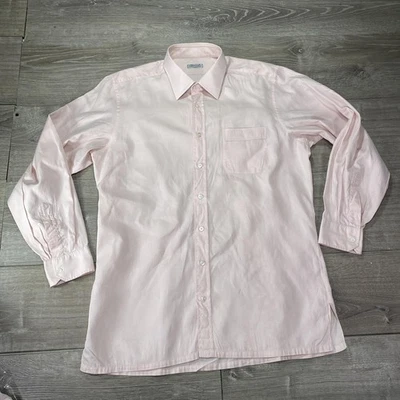 Camisa de vestir Charvet Vendome Paris 17.25 43 de lujo de algodón rosa hecha en popelina en Francia Foto 1 de 4