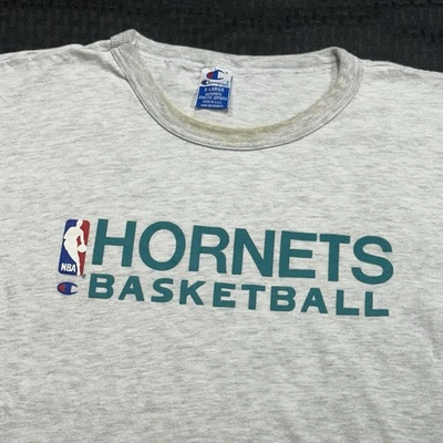Vintage 1990's Champion Charlotte Hornets NBA Basketball Practice Shirt XL Gray - Image 1 of 4