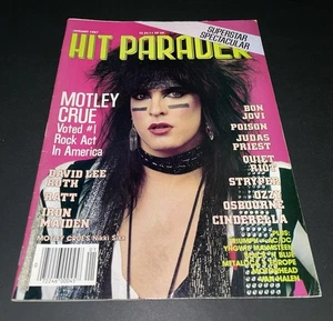 Hit Parader Magazine January 1987 Motley Crue Iron Maiden + Queensryche Poster - Picture 1 of 13