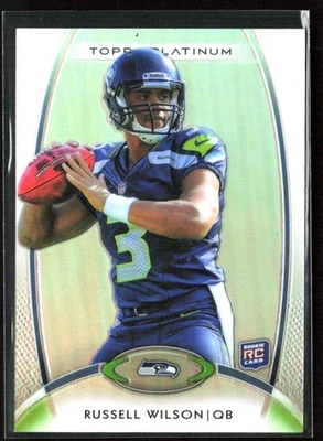 Russell Wilson 2012 Topps Platinum RC #138 Seattle Seahawks Foto 1 de 3