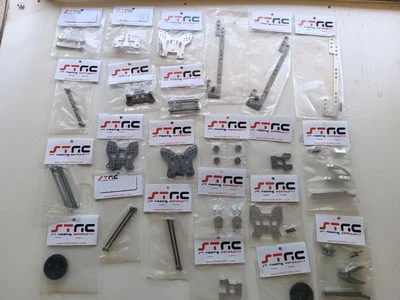 Large Strc Parts Lot Hobao Hyper 10sc Aftermarket Parts Shock Tower, Axle Suppor - Image 1 of 4