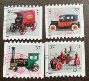 USA 🇺🇸 USED #3638 - 3641   *2002*  set of 4 37c  toys - Picture 1 of 2