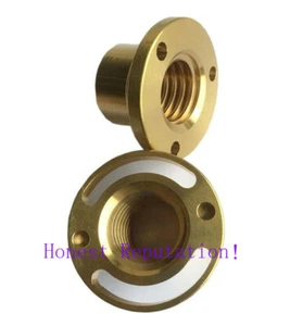 2pc Bridgeport Milling Machine Y Axis Screw Copper Sleeve Wing Nut The Mill Part - Picture 1 of 4