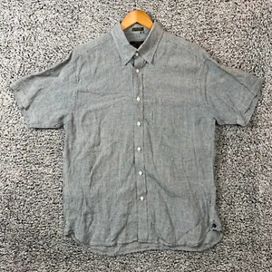 Orvis Shirt Adult Extra Large Gray Linen Button Up Signature Collection Mens XL - Picture 1 of 8