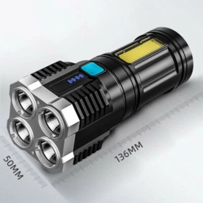 Linterna de LED de alta potencia súper brillante lámpara recargable USB - Imagen 1 de 4