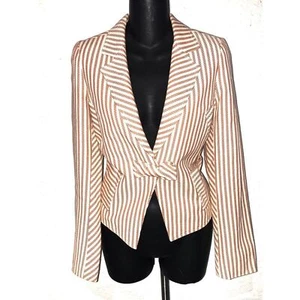 Diane Von Furstenberg Seersucker Blazer A16 - Picture 1 of 3
