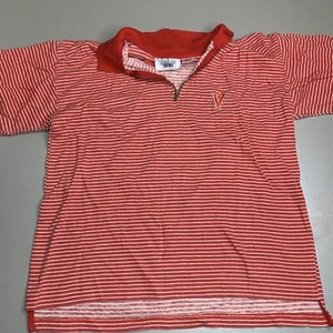 Willow Bay Vintage Juniors Striped Zip Polo Short Sleeve Shirt | Unisex | Sz M - Picture 1 of 5