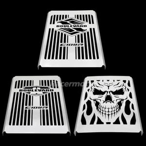 Chrome Radiator Grille Guard Cover For Suzuki Boulevard C109R Intruder VLR1800 - Imagen 1 de 24
