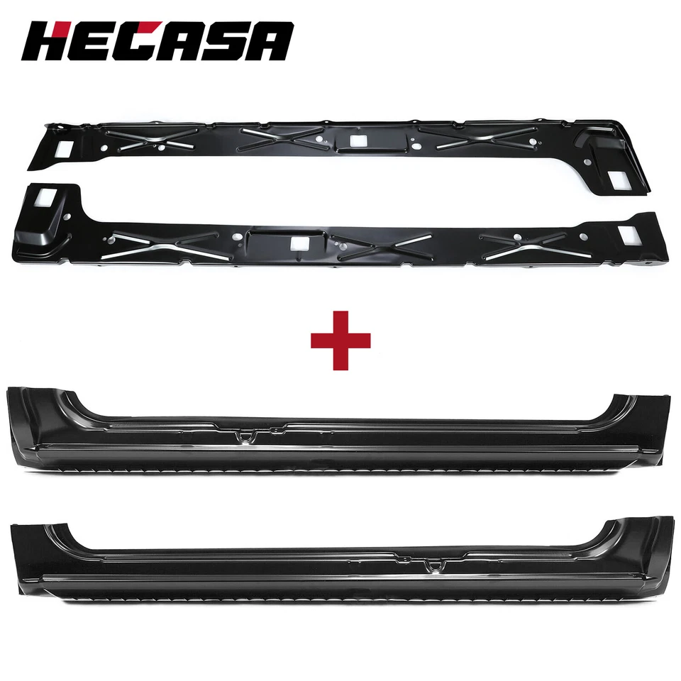 Pair INNER OUTER Rocker Panels For Chevy GMC 1500/2500 4Dr Extended Cab 99-07 Foto 1 de 4