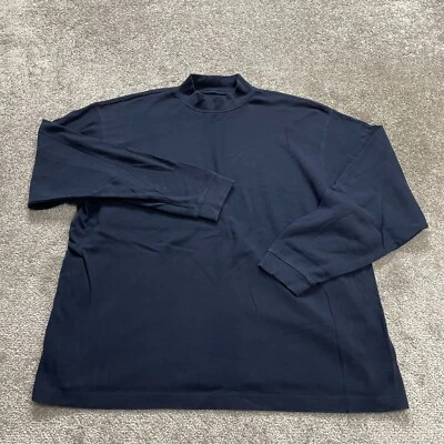 Moletom Puritan Masculino 2XLNazul marinho pescoço simulado macio elástico pulôver casual - Imagem 1 de 4