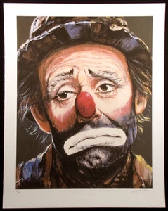 Barry Leighton-Jones "Weary Willie" Hand Signed Artist's Proof Art Print, clowns - Picture 1 of 5