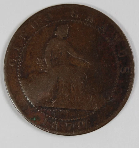 1870 (SPAIN-PUERTO RICO) FIVE CENTIMOS (5 CENTIMOS) -COLONIES Cover