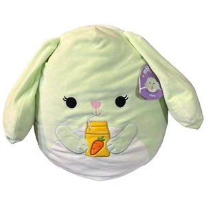 Squishmallows Hara Bunny Rabbit Plush W/Juice Box 14" Green Soft Stuffed Animal - Picture 1 of 6