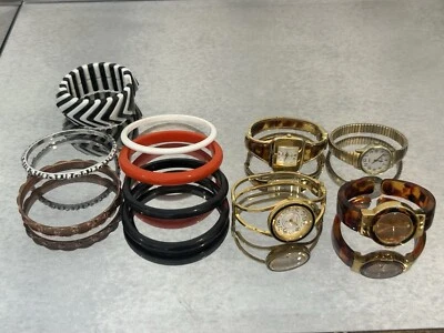 Vintage Women’s Watch Bracelet Bangles Lot Brighton, Renoir, Wrangler, Vivani + - Image 1 of 4