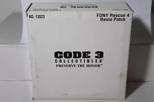 CODE 3 COLLECTIBLES FDNY Rescue 4 Resin Patch Fire Department of New York - Picture 1 of 2