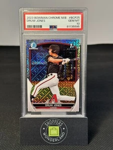2023 Bowman Chrome MOJO Refractor #BCP-25 Druw Jones (RC) PSA 10 GEM MT LOW POP - Picture 1 of 2