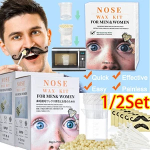 Nose Ear Hair Removal Wax Kit Set Sticks-Easy Mens Nasal Waxing Strip Remover US - Picture 1 of 15