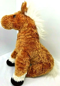 TySilk TY Beanie Buddies Trotter Golden Brown White Pony 12" Plush Horse - Picture 1 of 5