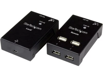 StarTech.com USB2004EXTV 4-port USB 2.0-over-Cat5-or-Cat6 extender - up to 165ft - Image 1 of 4