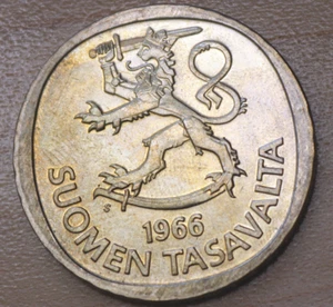 Finlande 1966 1 Markka argent Unc. - Photo 1/2