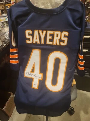 GALE SAYERS Signed  Chicago Bears Football Jersey PSA/DNA COA  - Image 1 of 3