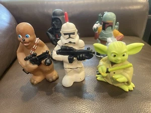 Star Wars 2008 Lucas Film/Disney Vinyl Figures Lot of 5 Bath Water Toys - Picture 1 of 8