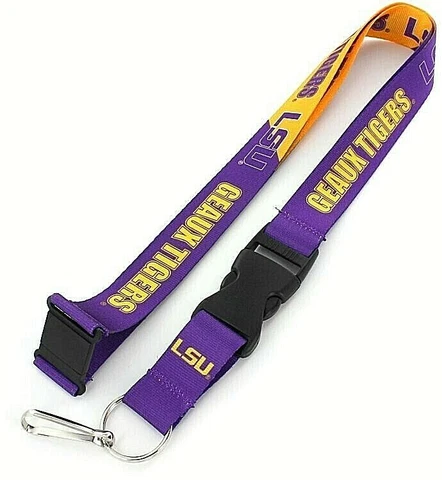 Louisiana State LSU Tigers NCAA Slogan Breakaway Lanyard Key Ring Cover