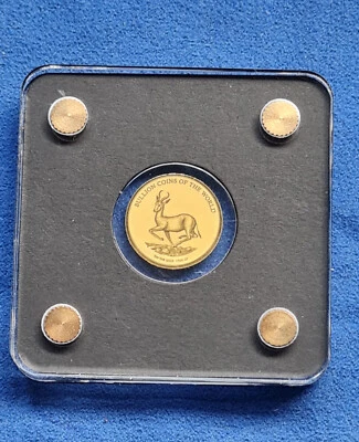 Goldmünze 999er Gold 1/500 oz Springbock - Bild 1 von 4